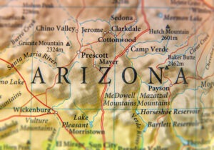 Geographic,map,of,arizona,state,close