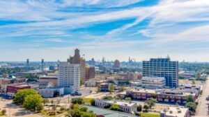 aerial view of beaumont tx